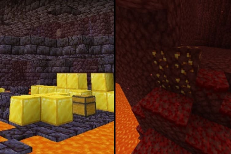 Nether is the best place to find gold