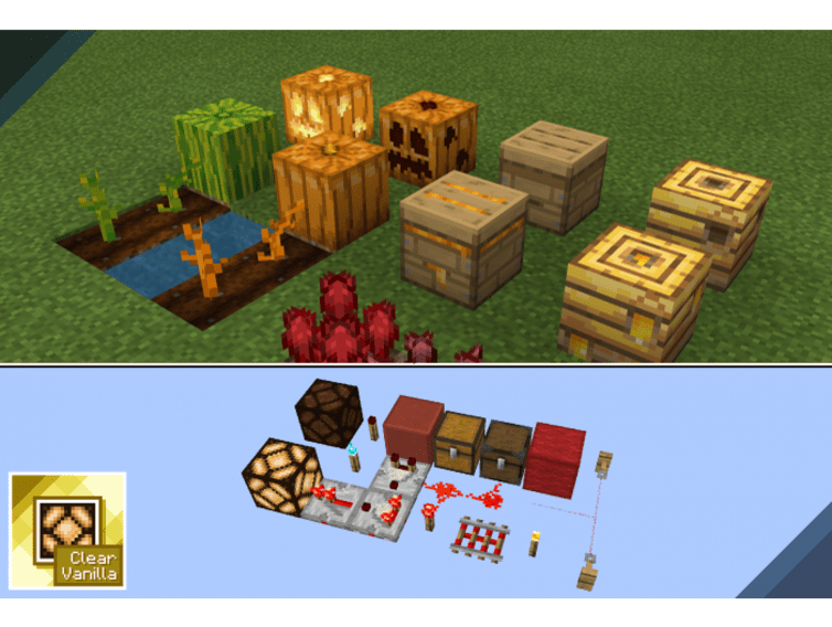 The best Redstone vanilla tweak resource pack for Minecraft BE