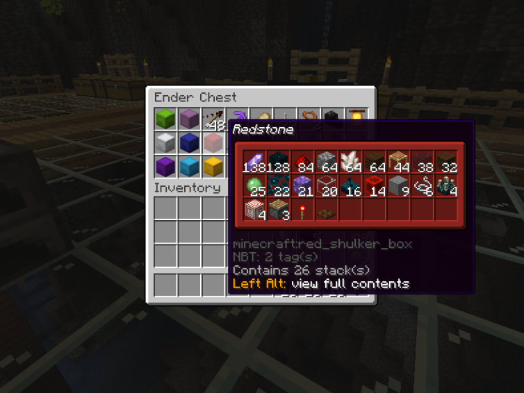 With the Shulker Box Tooltip mod, you can see the items inside Shulker boxes in a nice and clean GUI